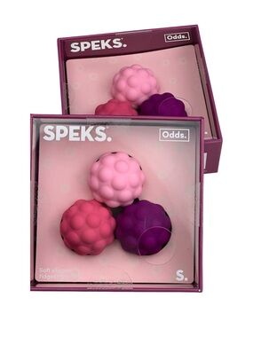 SPEKS Silicone Bubble Fidget Magnets - Light Pink, Dark Pink & Purple Set NEW